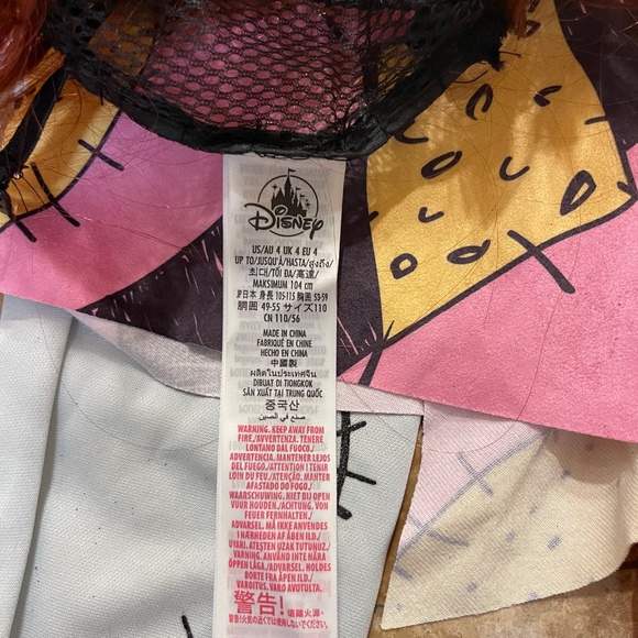 Disney Sally Costume (Dress, Pants, Wig) Size 4T - Picture 5 of 5